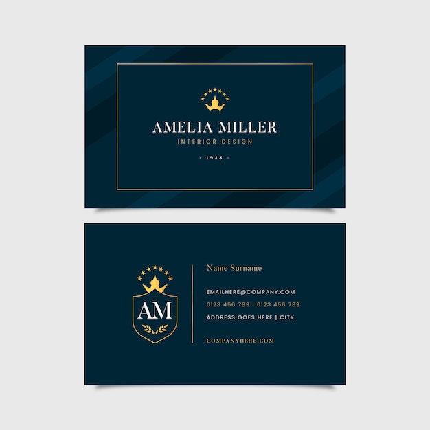 Free vector elegant business card template