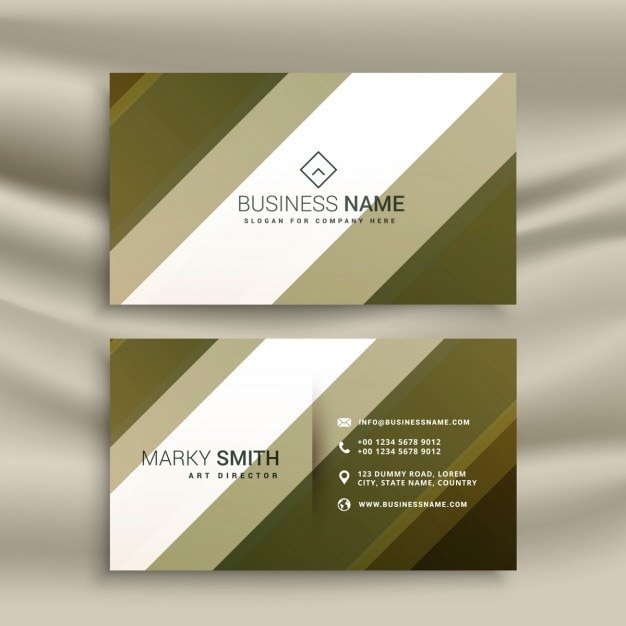 Elegant business card with diagonal lines