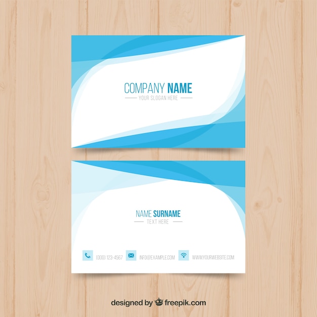 Elegant business card with flat design