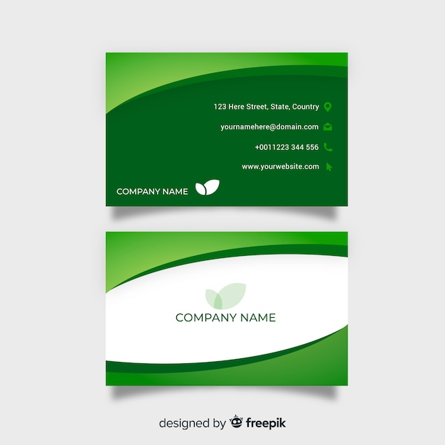 Elegant business card with nature or eco design