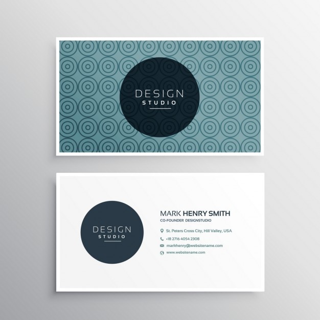 Free vector elegant business card with ornaments