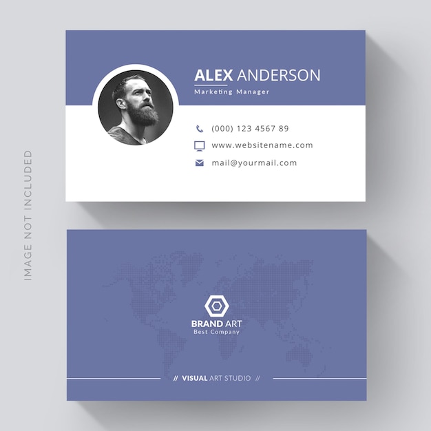 Free vector elegant business card with photo