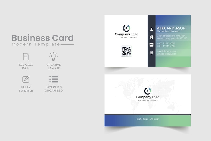 Free Vector elegant business card