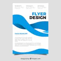 Free vector elegant business flyer template with abstract style