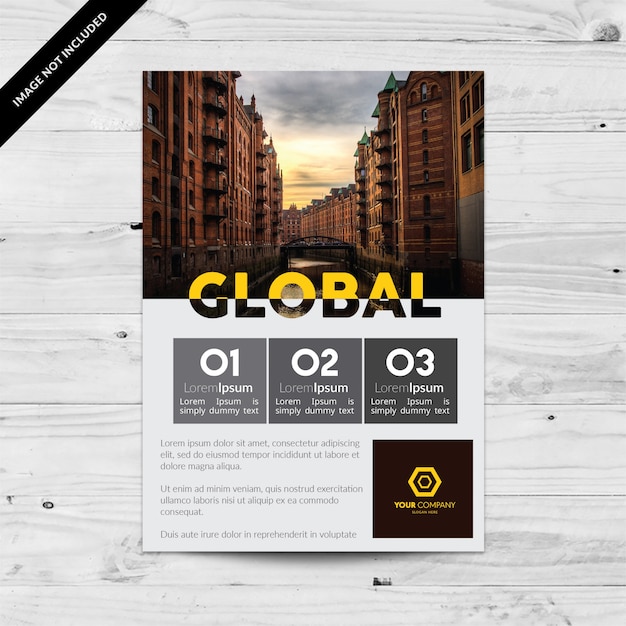 Free vector elegant business flyer