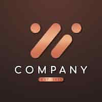 Free vector elegant business logo  with w letter design