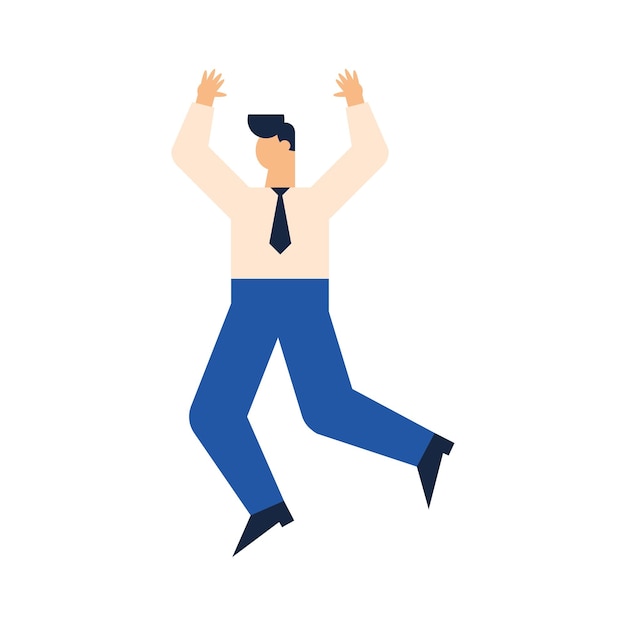 Free vector elegant business man celebrating