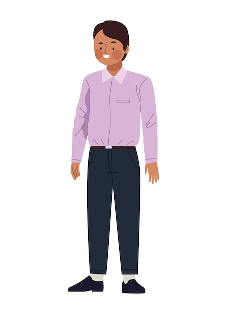 Бесплатное векторное изображение Элегантный бизнесмен стоя персонаж