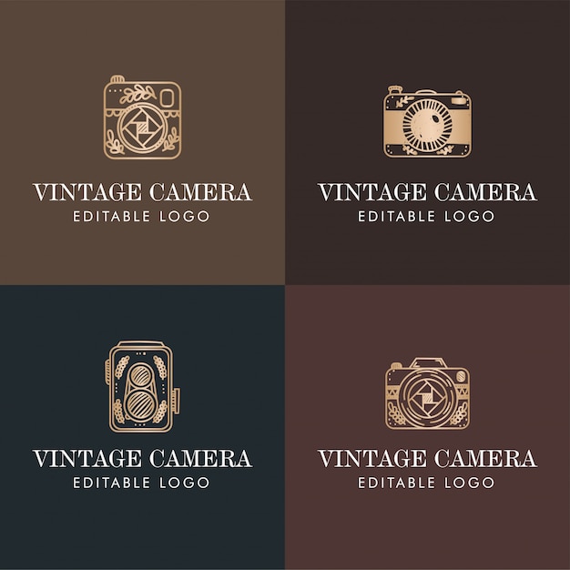 Download Free Elegant Camera Minimalist Logo Gold Monogram Premade Premium Vector Use our free logo maker to create a logo and build your brand. Put your logo on business cards, promotional products, or your website for brand visibility.