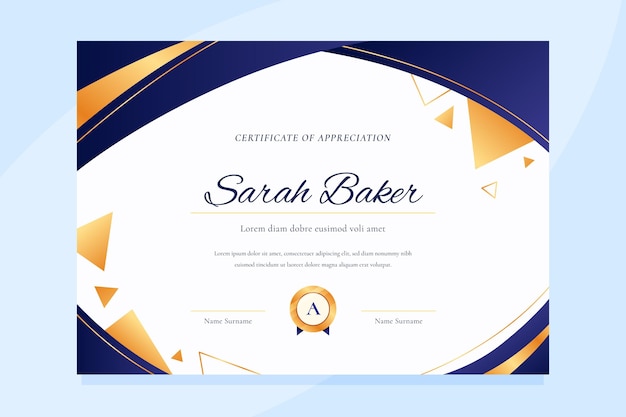 Elegant certificate of appreciation