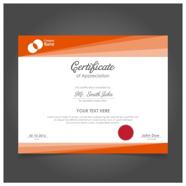 Elegant certificate design