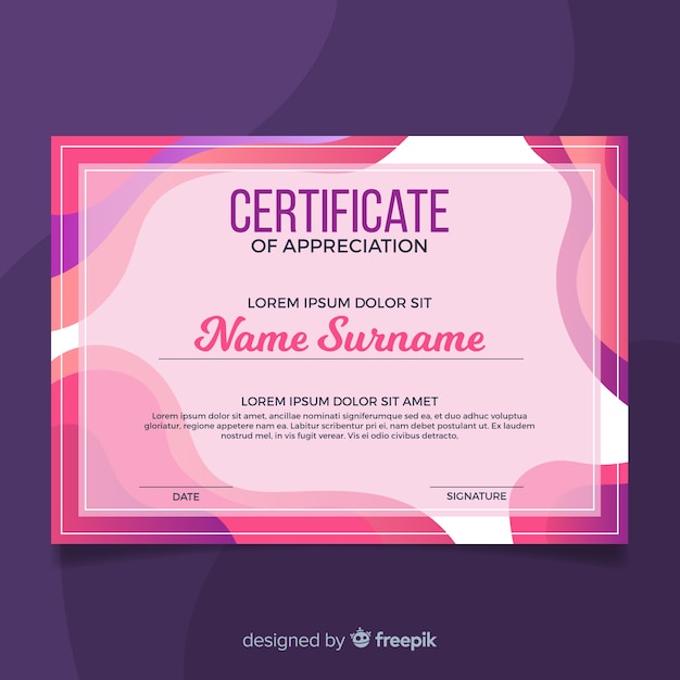 Elegant certificate template in abstract style