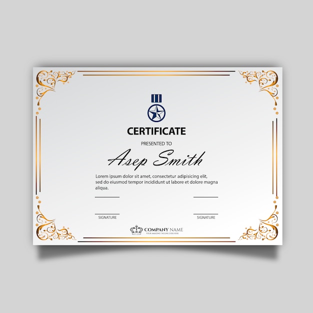 Elegant certificate template