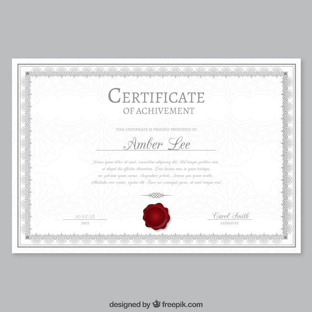 Elegant certificate template