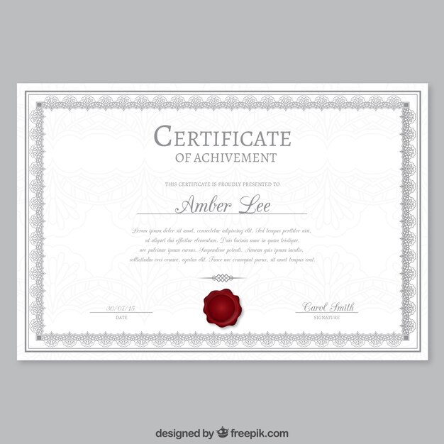 Elegant certificate template