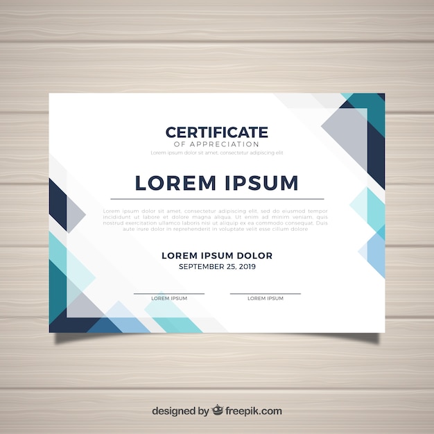 Elegant certificate template