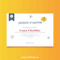 Free vector elegant certificate template