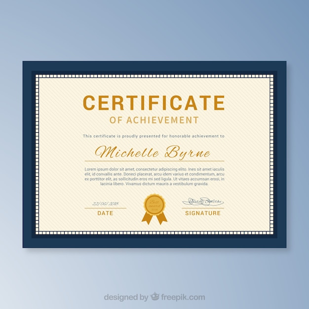 Elegant certificate template