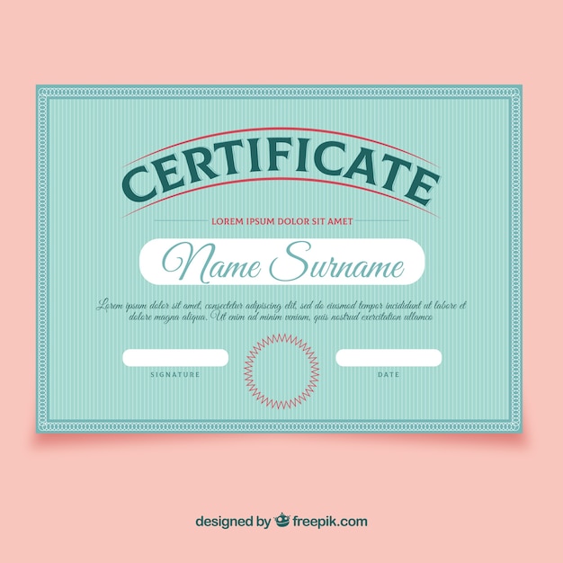 Free vector elegant certificate template