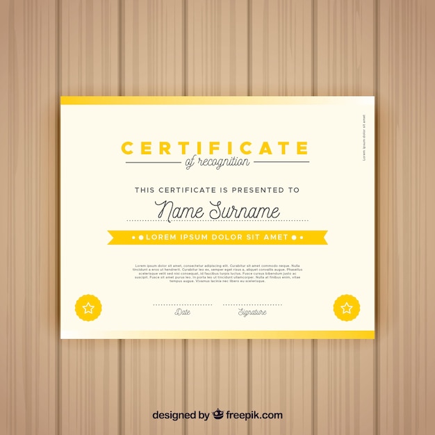 Elegant certificate template