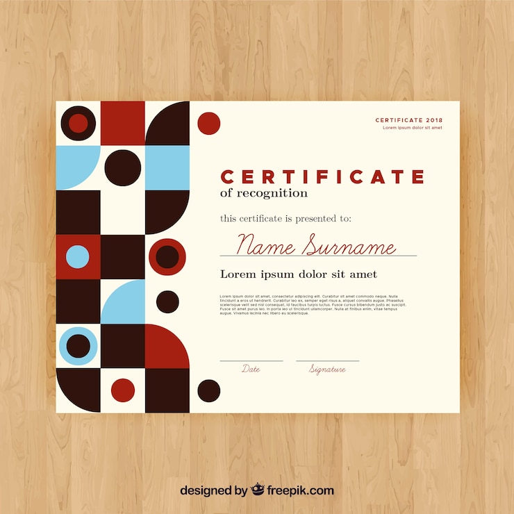Free Vector elegant certificate template