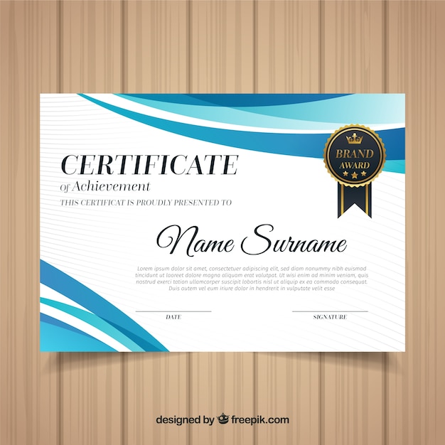 Elegant certificate template