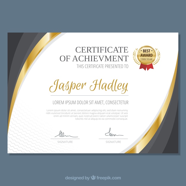 Elegant certificate template