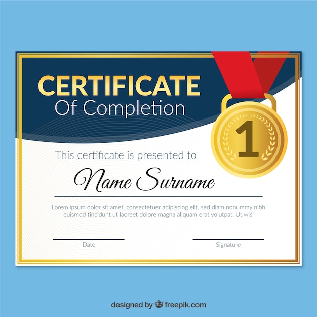 Free vector elegant certificate template