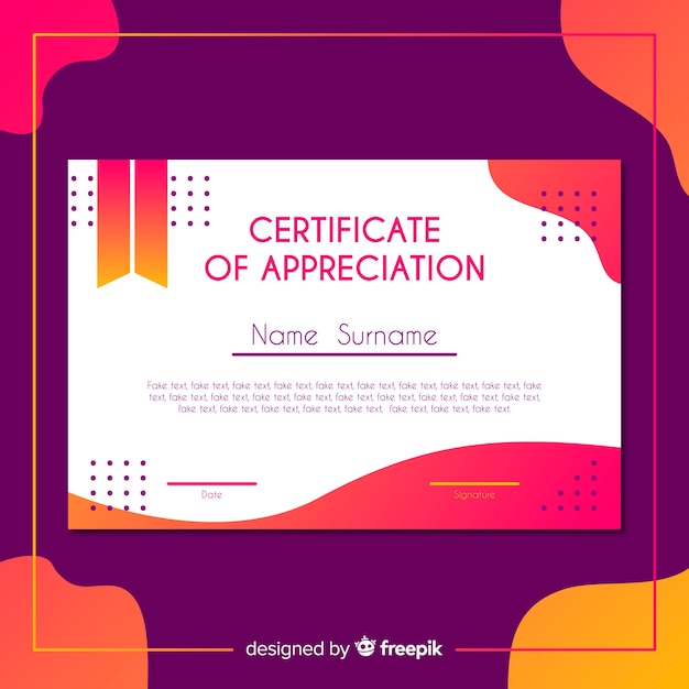 Free vector elegant certificate template