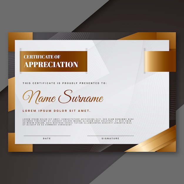 Elegant certificate template