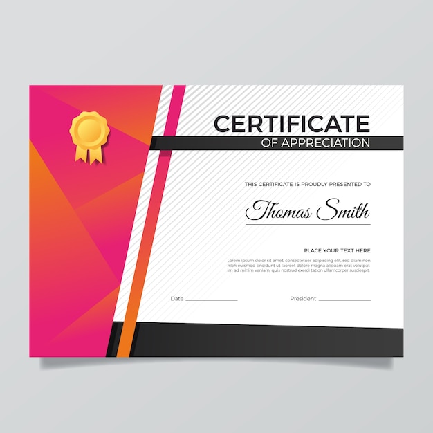 Elegant certificate template