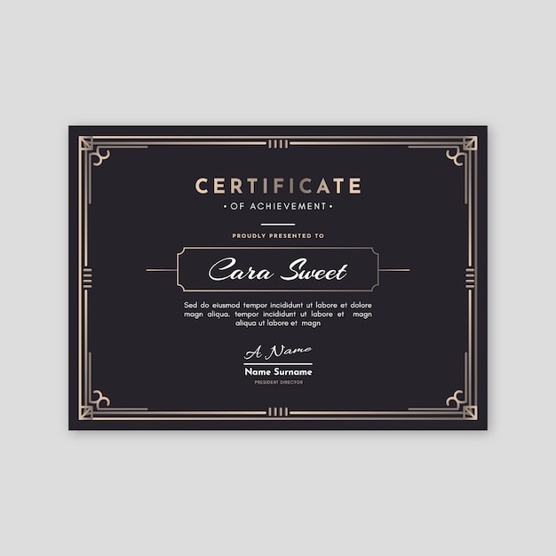 Free vector elegant certificate template