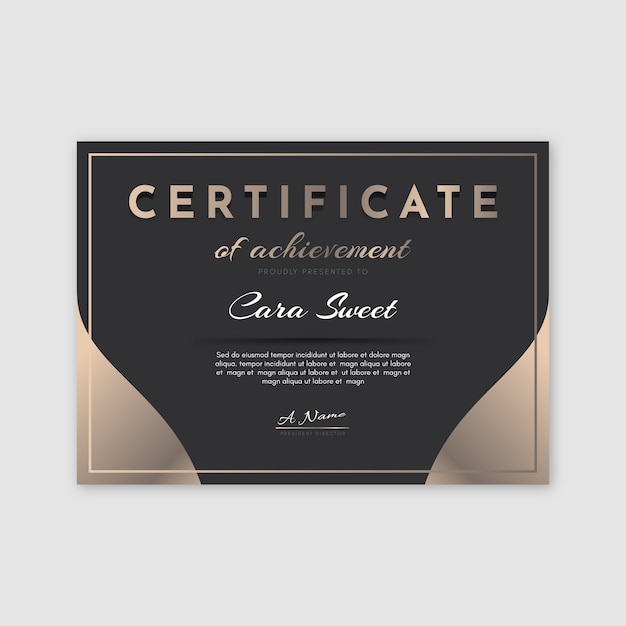 Elegant certificate template