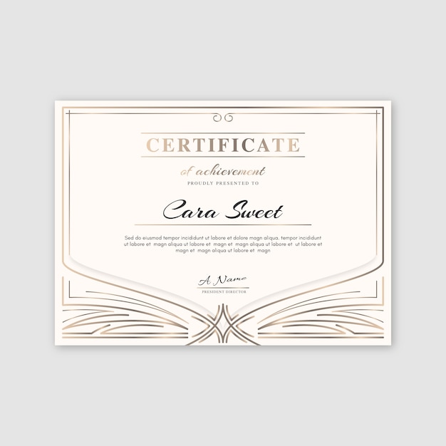 Elegant certificate template