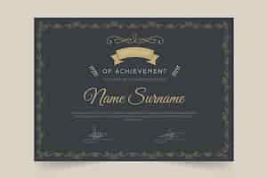 Free vector elegant certificate template