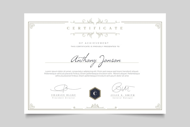 I Owe You Certificate Template from img.freepik.com