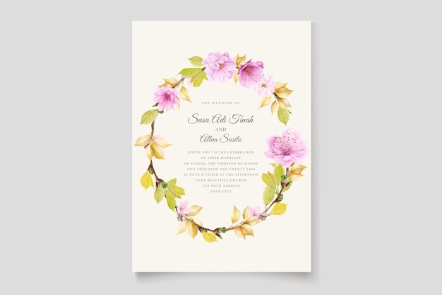 Elegant cherry blossom card design