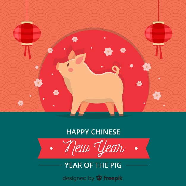 Free vector elegant chinese new year background