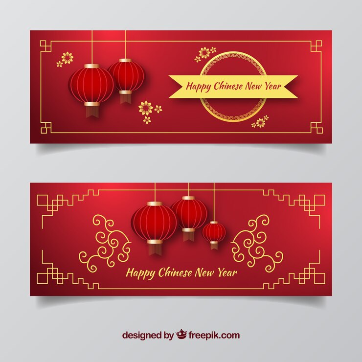 Free Vector elegant chinese new year banners