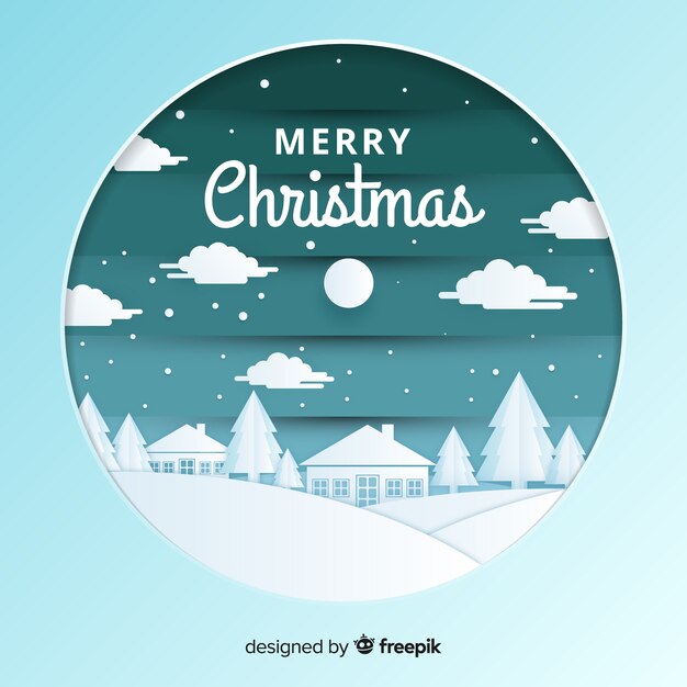 Elegant christmas background with flat design