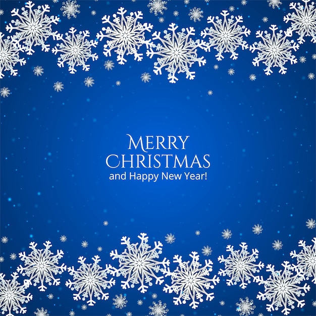 Elegant christmas blue background with snowflakes