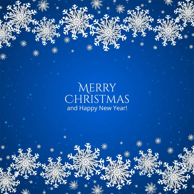 Elegant christmas blue background with snowflakes  