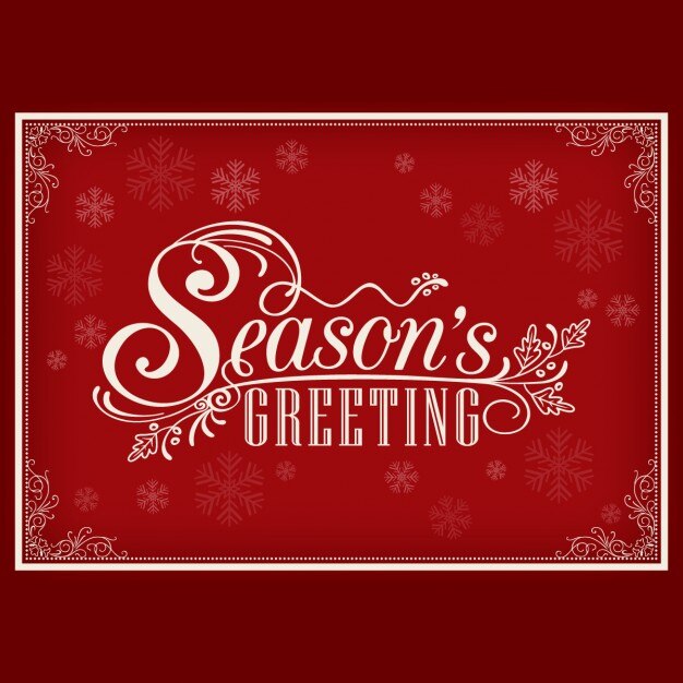 Elegant christmas card with lettering
