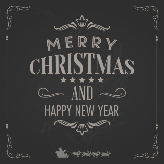 elegant christmas greeting in retro style