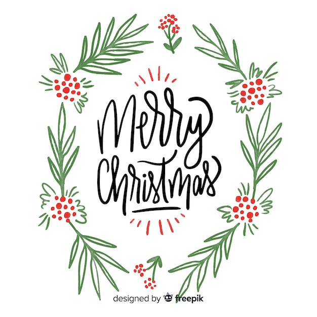 Elegant christmas lettering background