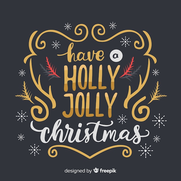 Elegant christmas lettering background