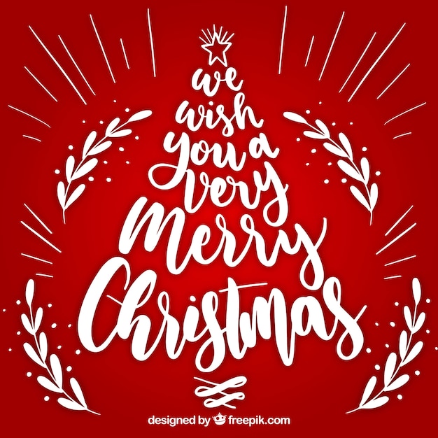 Free vector elegant christmas lettering