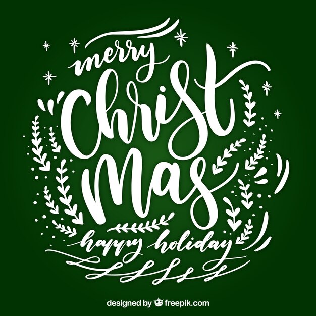 Elegant christmas lettering