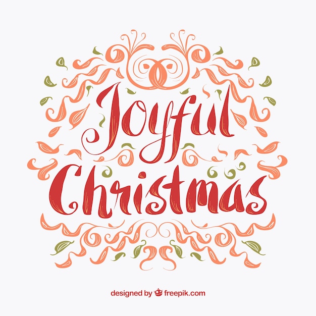 Free vector elegant christmas lettering