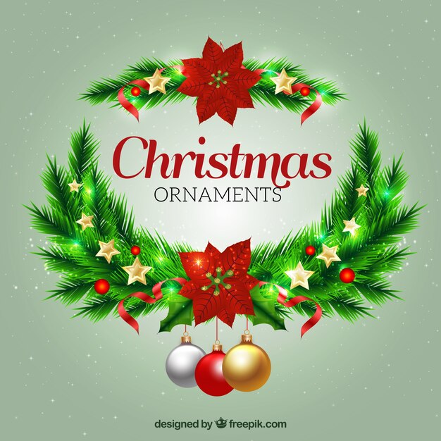 Ho Ho Ho Merry Christmas And Happy New Year Greeting Card Christmas Wreath  Design With Festive Christmas Decoration Ornaments And Objects Vector  Illustration Stock Illustration - Download Image Now - iStock